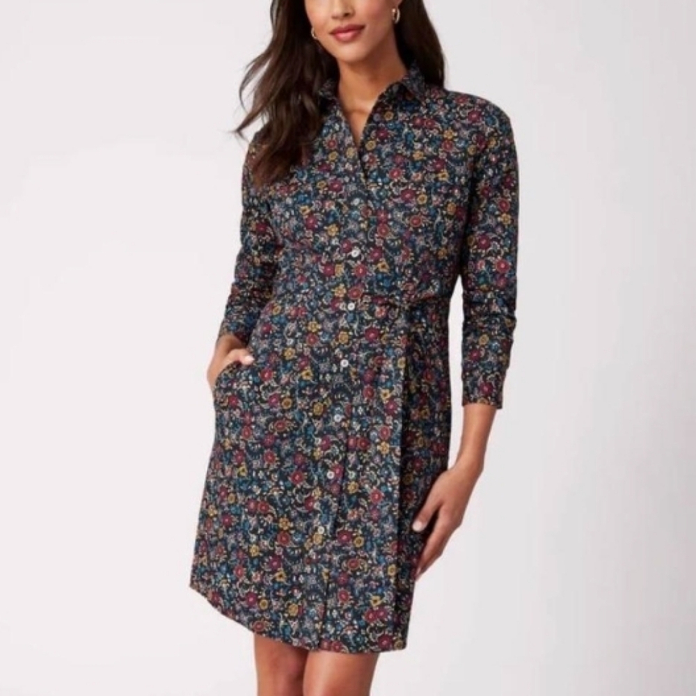 UNTUCKit Sydney Floral Shirt Dress, Size 18
